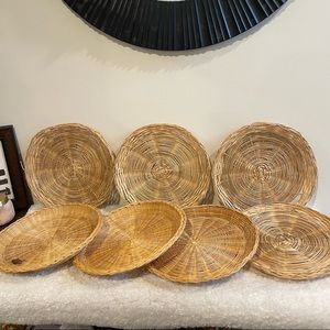 Boho Chic Wicker Basket Plates